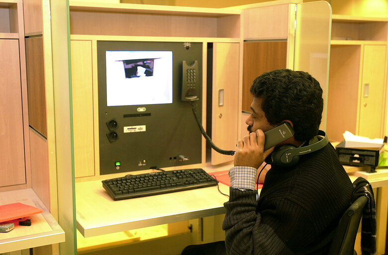 Zdjęcie 9: Press room at the EP in Brussels.