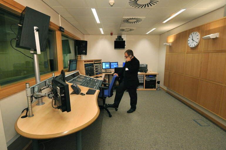 Fotografia 27: Radio studio at the EP Brussels.