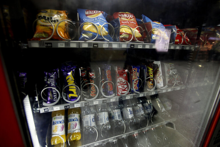 Vending machines in the streets.