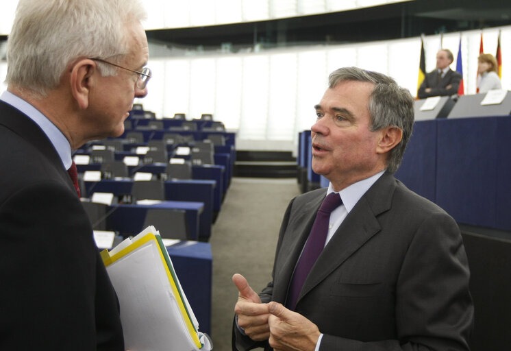 Fotografia 12: EP President attends the Joint Parliamentary Meeting between the European Parliament and the National Parliaments dedicated to Energy and Sustainable Development