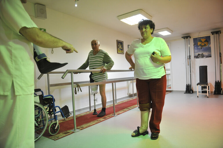 Rosal Orthopaedics centre provides expert consultation and individualized treatment as well as prosthesis or orthopaedic shoes to patient suffering from handicap or orthopaedic problems.   Popescu Emilia, patient at Rosal-orthopaedics centre in Cernica, Romania.