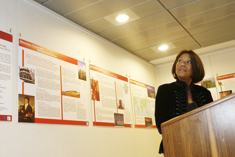 Fotografi 3: MEP Margie SUDRE delivers a speech at the opening of an exhibition in Brussels