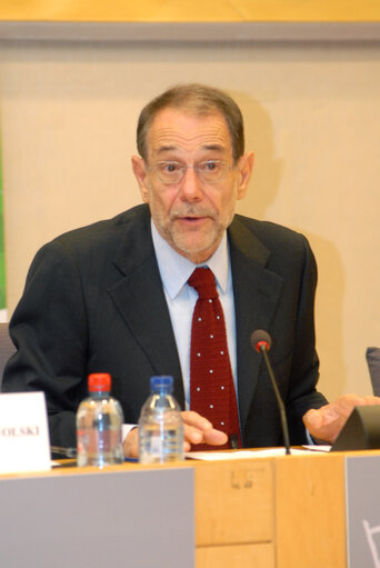 Fotografija 3: AFET Committee meeting in Brussels - 11th Joint Meeting with the Chairs of Foreign Affairs and Defence Committees of National Parliaments - Discussion with Javier SOLANA, High Representative for the CFSP