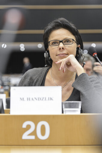 MEP Malgorzata HANDZLIK in IMCO Committee meeting