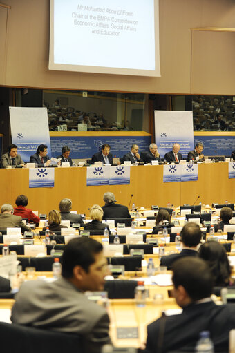 Plenary session of Euro-Med Assembly on the situation in the Middle East and the impact of the world financial crisis on the Mediterranean region .