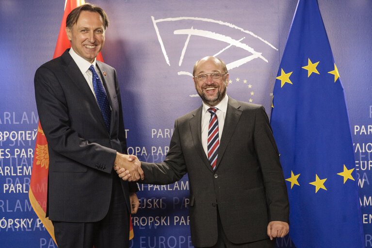 Fotografia 11: Martin SCHULZ - EP President meets with Ranko KRIVOKAPIC President of the Montenegro Parliament