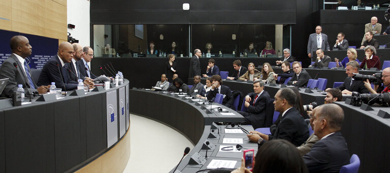 Fotografija 12: Press conference of Michel MARTELLY, President of Haiti and Martin SCHULZ, EP President