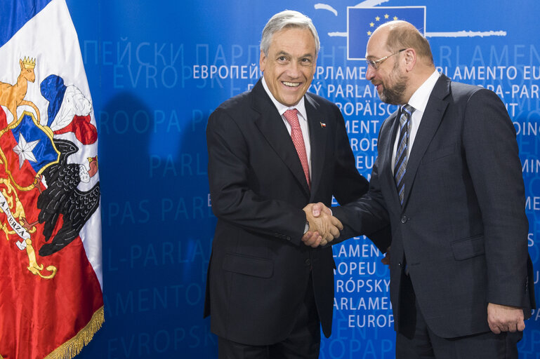 Foto 5: Martin SCHULZ - EP President meets with Sebastian PINERA, president of Chile