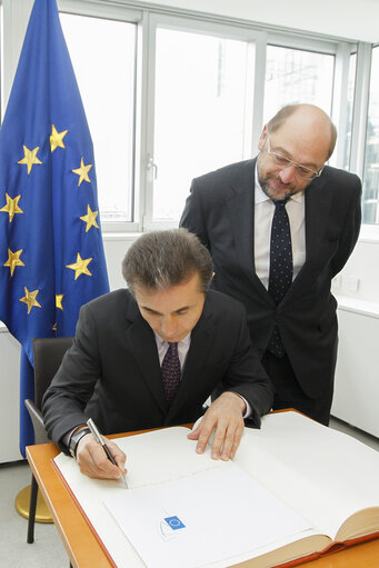 Martin SCHULZ - EP President meets with prime minister of Georgia Bidzina IVANISHVILI