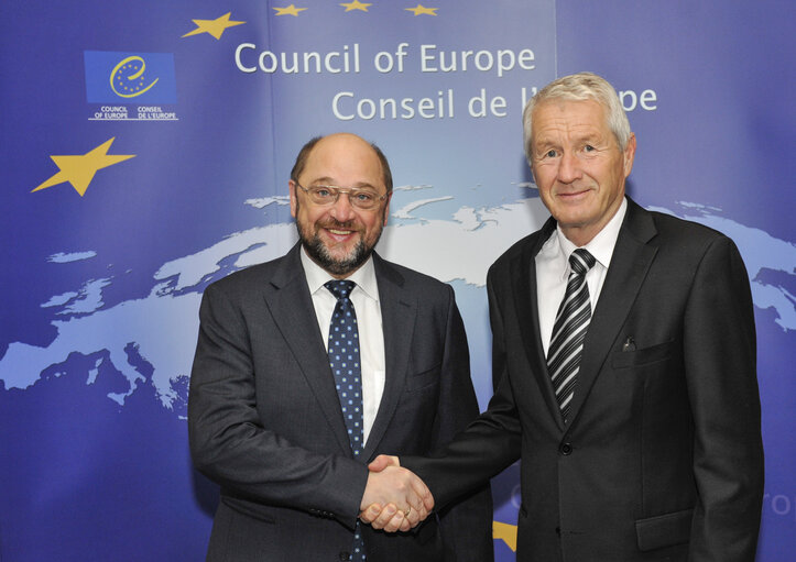 Suriet 2: Martin SCHULZ - EP President meets with  Thorbjorn JAGLAND, Secretary General to the Council of Europe