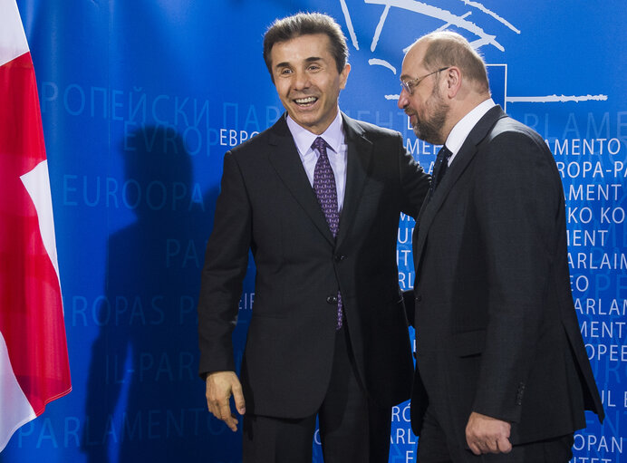 Martin SCHULZ - EP President meets with prime minister of Georgia Bidzina IVANISHVILI