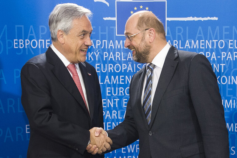 Fotografija 3: Martin SCHULZ - EP President meets with Sebastian PINERA, president of Chile