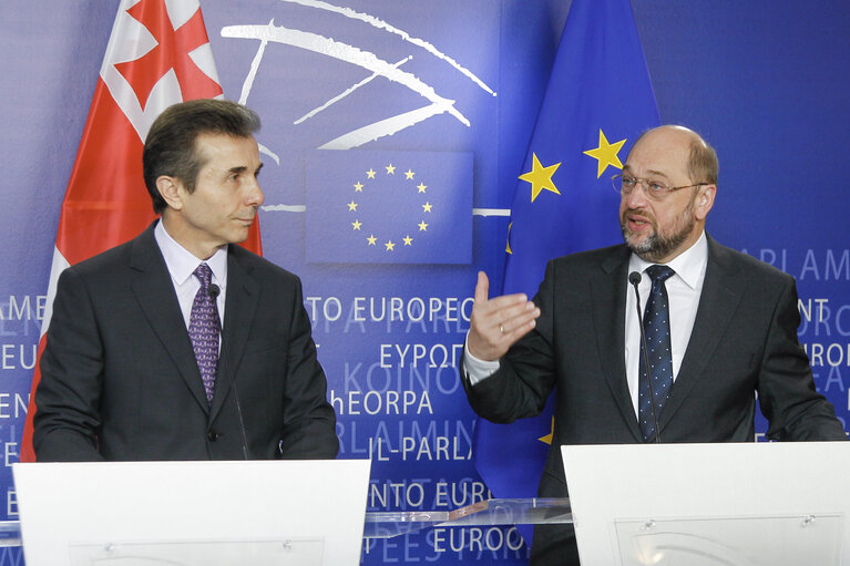 Martin SCHULZ - EP President meets with prime minister of Georgia Bidzina IVANISHVILI