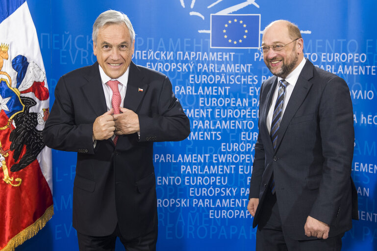 Nuotrauka 6: Martin SCHULZ - EP President meets with Sebastian PINERA, president of Chile