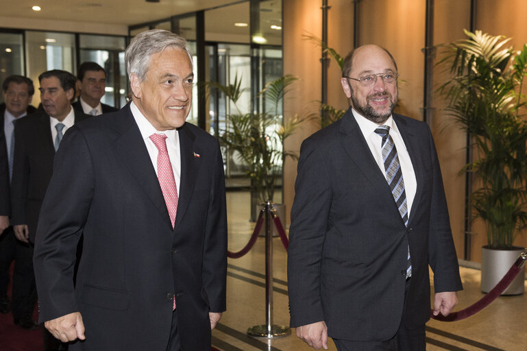 Foto 7: Martin SCHULZ - EP President meets with Sebastian PINERA, president of Chile