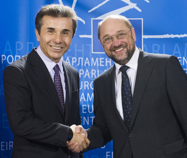 Martin SCHULZ - EP President meets with prime minister of Georgia Bidzina IVANISHVILI