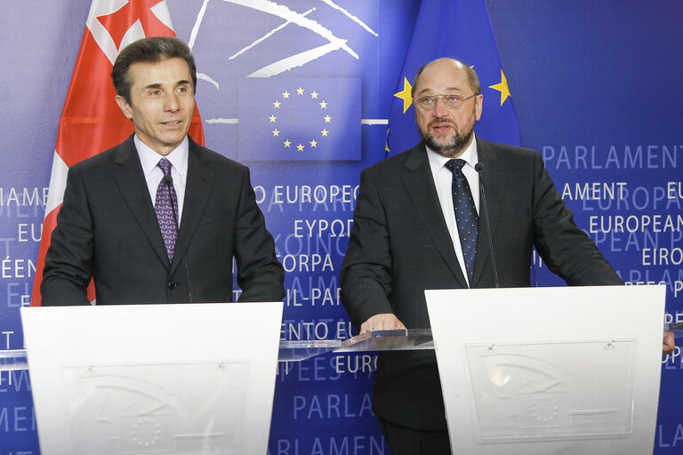 Martin SCHULZ - EP President meets with prime minister of Georgia Bidzina IVANISHVILI