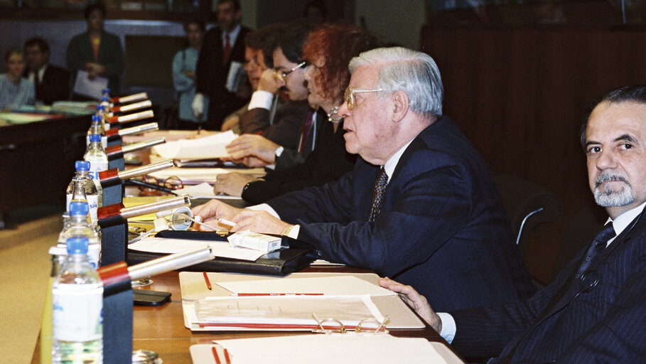 Commission meeting in the European Parliament in Brussels.