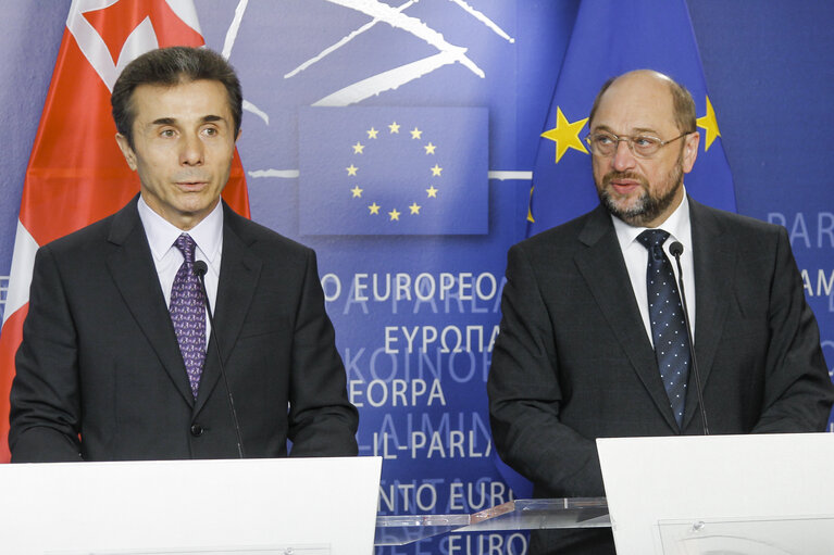 Martin SCHULZ - EP President meets with prime minister of Georgia Bidzina IVANISHVILI