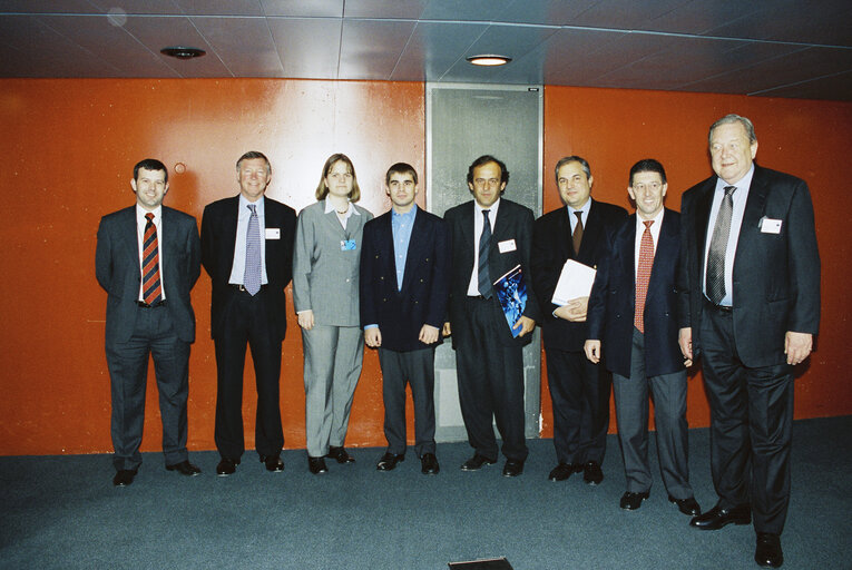 EP President meets with leaders of the UEFA after a round table on football in Strasbourg