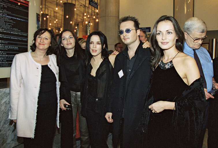 Visit of the Rockband  The Corrs at the European Parliament in Strasbourg