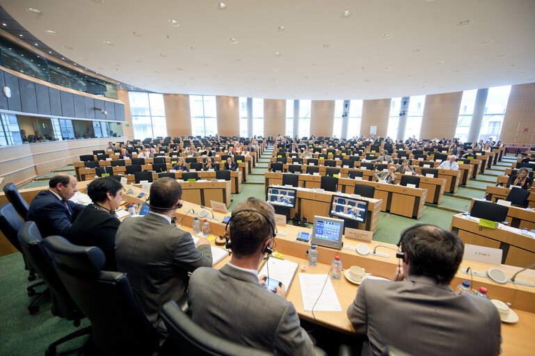 Fotografia 1: AFET committee meeting.  Exchange of views with the minister of foreign affairs of Cyprus, on the Cyprus presidency priorities on enlargement.