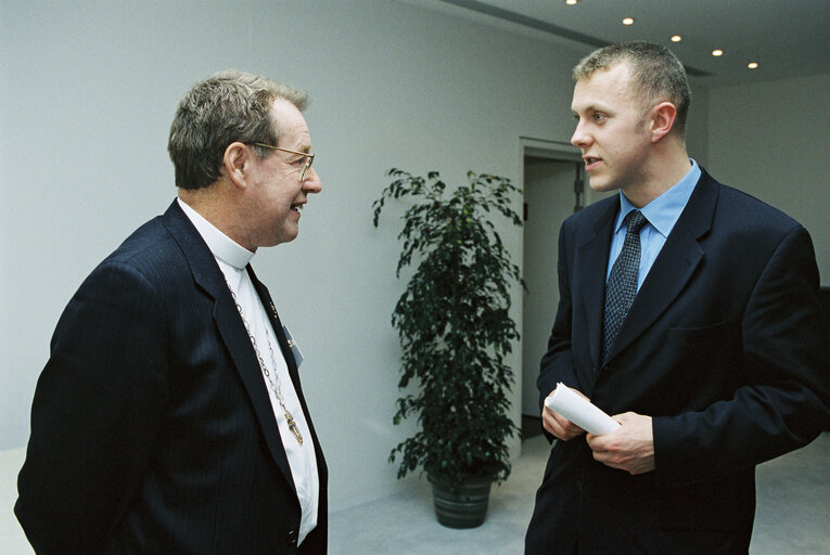 Andrew McLELLAN is received at the EP in Strasbourg