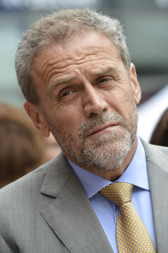 Fotografie 19: Opening ceremony of the 'Be CROative' exhibition on the esplanade at the European Parliament in Brussels