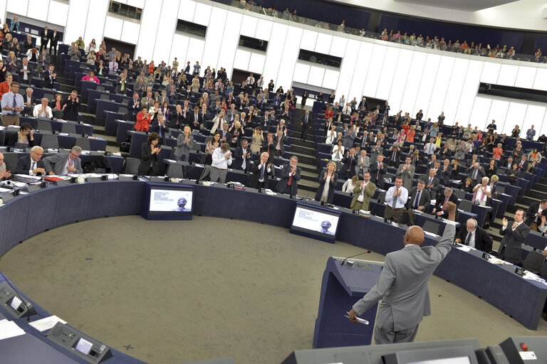 Fotagrafa 1: SAKHAROV prize ceremony. SAKHAROV prize laureates 2010 Guillermo FARINAS