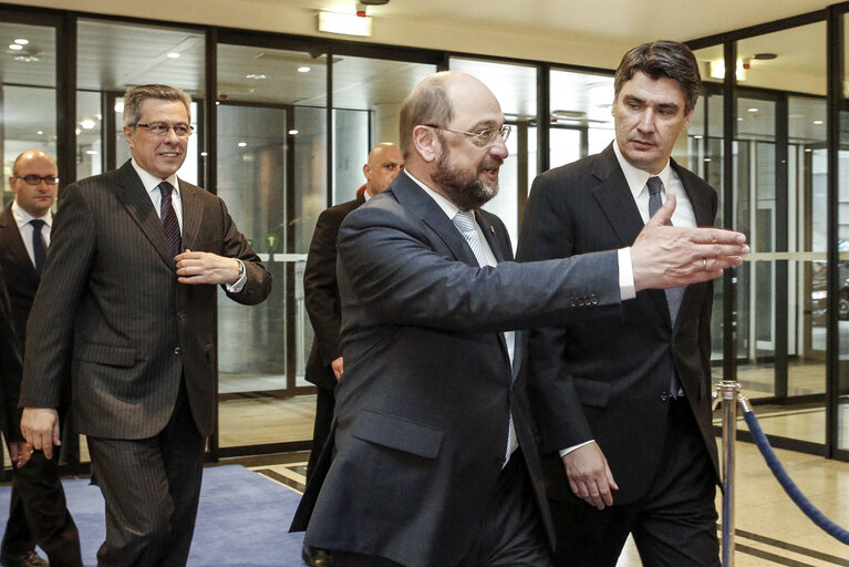 Fotó 4: Martin SCHULZ - EP President meets with Zoran MILANOVIC, prime minister of Croatia