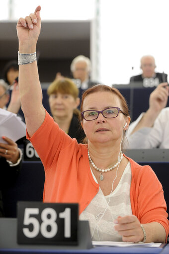 Foto 2: MEP Danuta JAZOWIECKA in the hemicycle during plenary session week 24 2013