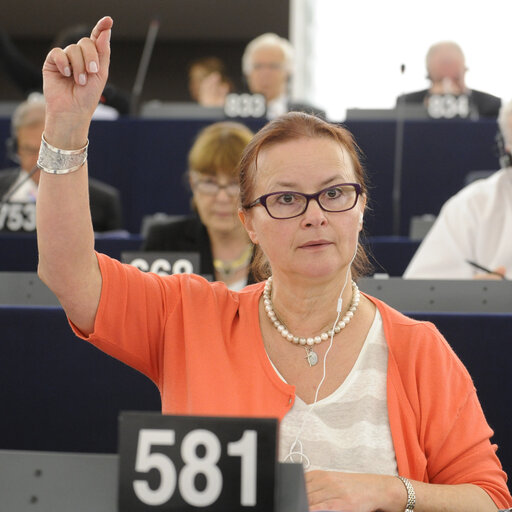 Fotografia 6: MEP Danuta JAZOWIECKA in the hemicycle during plenary session week 24 2013