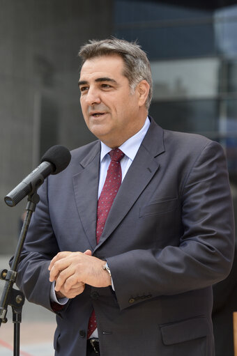 Fotografie 25: Opening ceremony of the 'Be CROative' exhibition on the esplanade at the European Parliament in Brussels