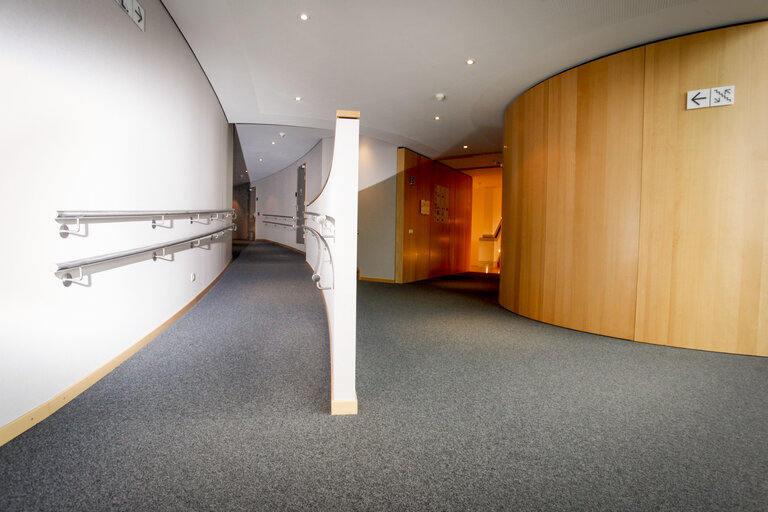 Disabled facilities inside the European Parliament in Brussels