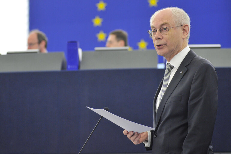 Nuotrauka 5: Report by the President of the European Council to the Parliament in Strasbourg.