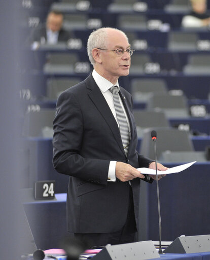 Report by the President of the European Council to the Parliament in Strasbourg.