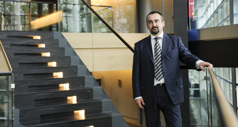 MEP Pavel POC in the European Parliament in Strasbourg