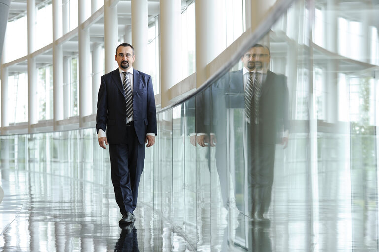 MEP Pavel POC in the European Parliament in Strasbourg