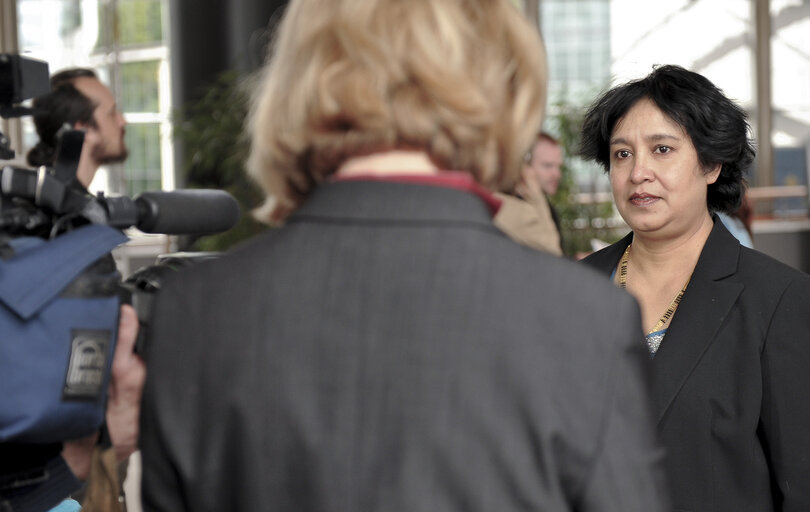 Fotografi 10: Interview of Taslima NASREEN, 1994 Sakharov Prize Laureate