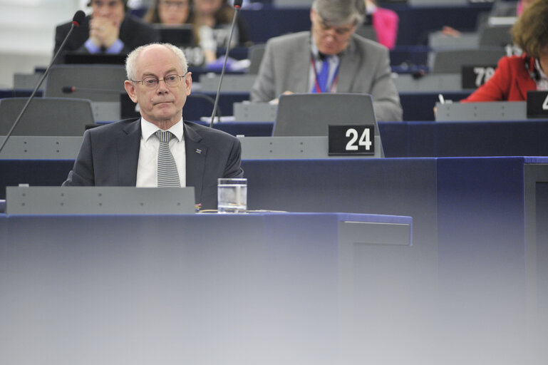 Report by the President of the European Council to the Parliament in Strasbourg.