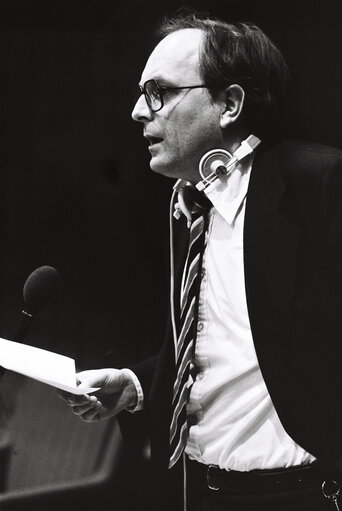 The MEP Thomas von der VRING during a session in Strasbourg in March 1980.