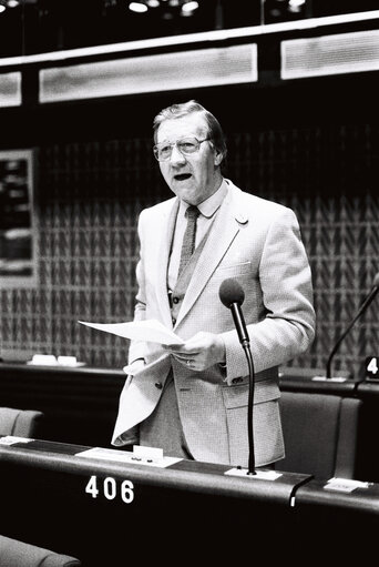 The MEP Teun TOLMAN during a session in Strasbourg on May 1980.