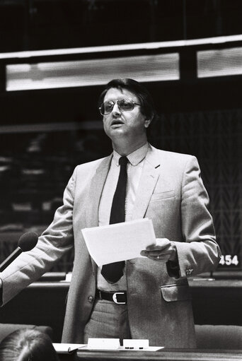 The MEP Jean J.M. PENDERS during a session in Strasbourg in April 1980.