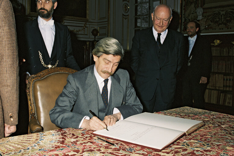 Arrival of new Spanish and Portuguese delegations, Reception at the Chateau des Rohan in Strasbourg