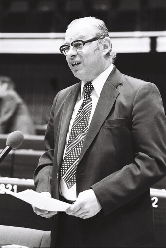 The MEP Volkmar GABERT during a session in Strasbourg on April 1980.