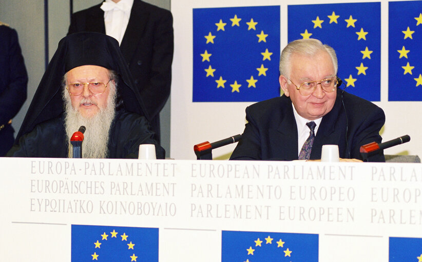 Fotografi 43: Press Conference of the Orthodox Ecumenical Patriarch of Constantinople.