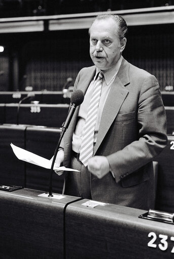 The MEP Konstantinos GONTIKAS during a session in Strasbourg in June 1983.