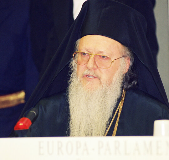 Fotografi 45: Press Conference of the Orthodox Ecumenical Patriarch of Constantinople.