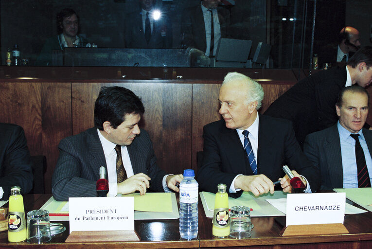 Photo 7 : Minister of Foreign Affairs of the Soviet Union visits the European Parliament in Brussels