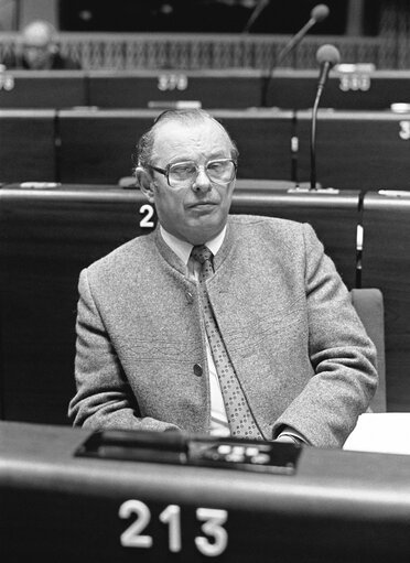 The MEP Volkmar GABERT during a session in Strasbourg in May 1981.